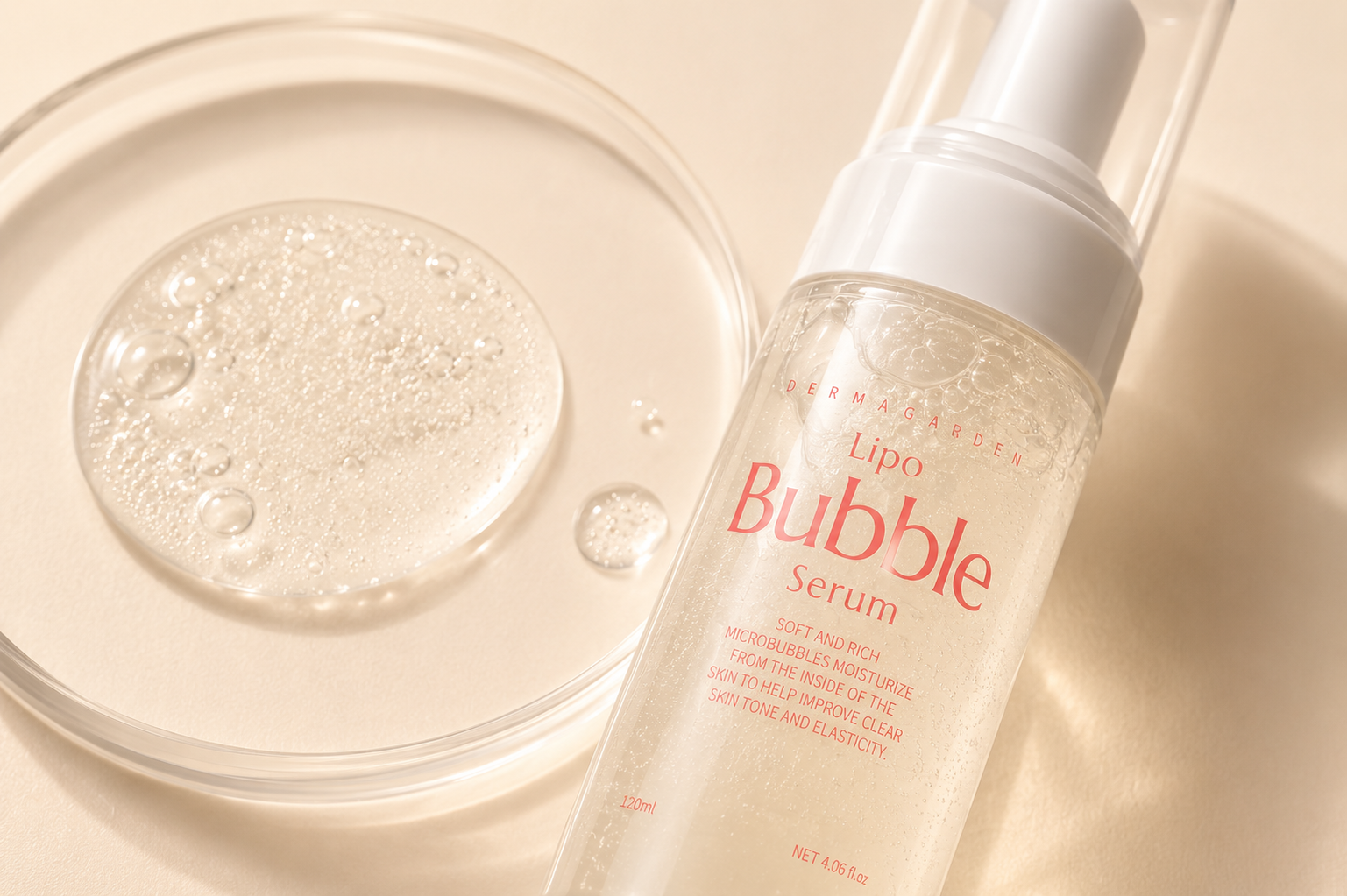 Lipo Bubble Serum – textur och applicering