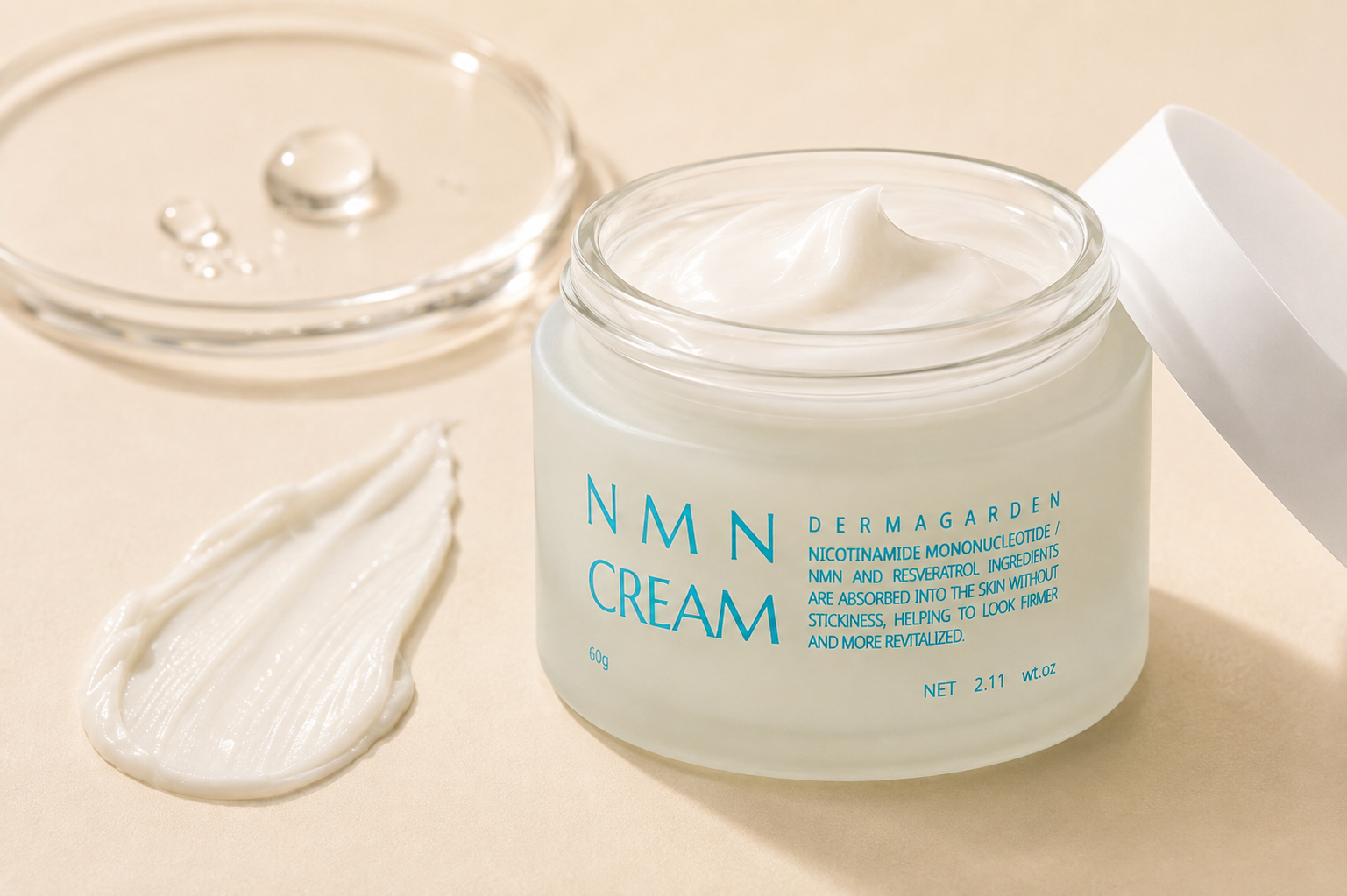 NMN Cream – textur och applicering