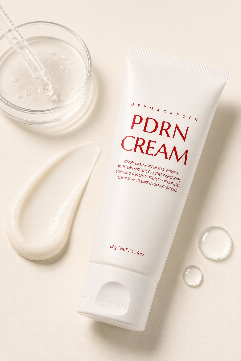PDRN Cream – textur och applicering